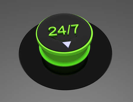 knob with 24/7 text