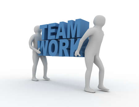 business teamwork concept. 3d illustrationの写真素材