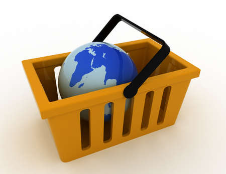 3d of World commerce, checkout icon