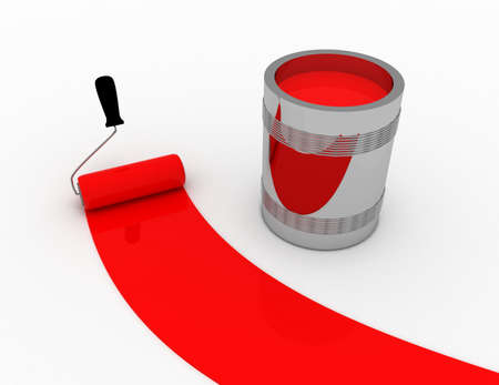 red paint conceptの写真素材