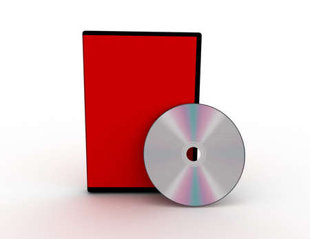 3d cd cover on white background