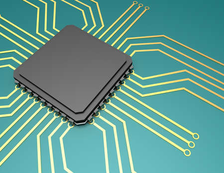 mother board with chip components backgroundの写真素材