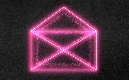 3D mail symbol sign icon . 3d illustrationの写真素材