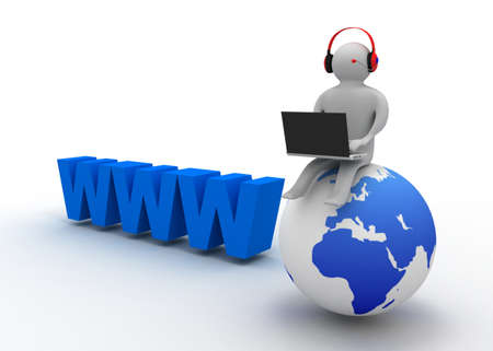 internet concept 3dの写真素材