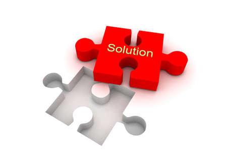 puzzle concept 3dの写真素材