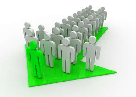 leader concept 3dの写真素材