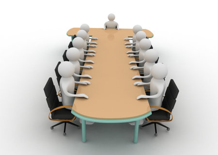 3d man on business meetingの写真素材