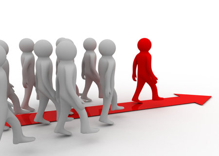 leader on way to successの写真素材