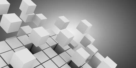 3d abstract background cubes. business concept. 3d illustrationの写真素材
