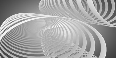 3D abstract background with neon lights. neon tunnel .space construction. .3d illustrationの写真素材