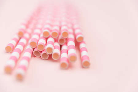 Colorful drinking strawsの写真素材