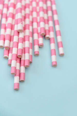 Colorful drinking strawsの写真素材