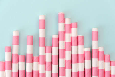 Colorful drinking strawsの写真素材