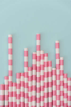 Colorful drinking strawsの写真素材