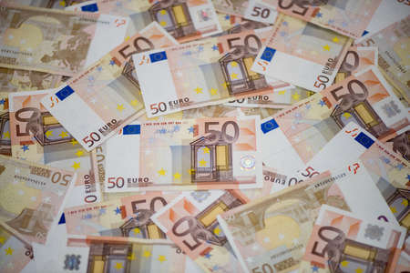 50 Euro banknotes (sample 2002)の写真素材