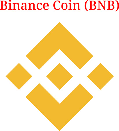 Vector Binance Coin (BNB) digital cryptocurrency logo. Binance Coin (BNB) icon. Vector illustration isolated on white background.のイラスト素材