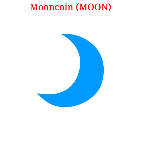 A Vector Mooncoin (MOON) digital crypto-currency logo. Mooncoin (MOON) icon Vector illustration isolated on white background.のイラスト素材
