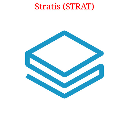Vector Stratis (STRAT) digital cryptocurrency logo. Stratis (STRAT) icon. Vector illustration isolated on white background.のイラスト素材