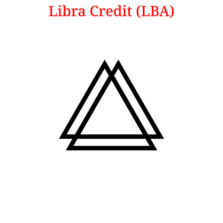 Vector Libra Credit (LBA) digital cryptocurrency . Libra Credit (LBA) icon. Vector illustration isolated on white background.のイラスト素材