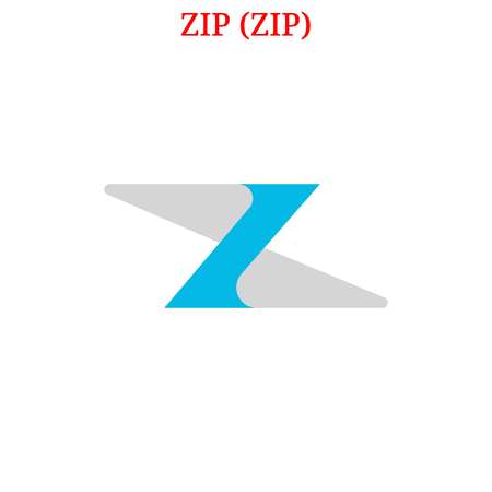 ZIP (ZIP) cryptocurrency logoのイラスト素材