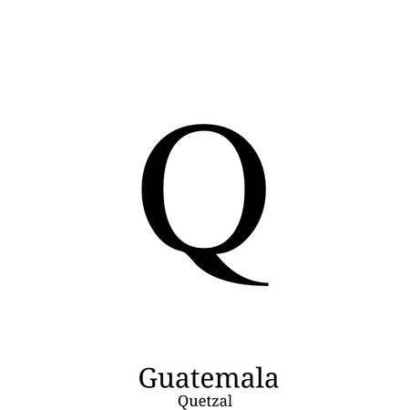 Quetzal currency symbolのイラスト素材
