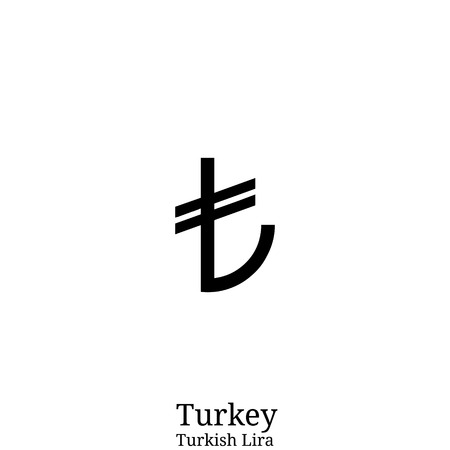 Turkish Lira currency symbolのイラスト素材