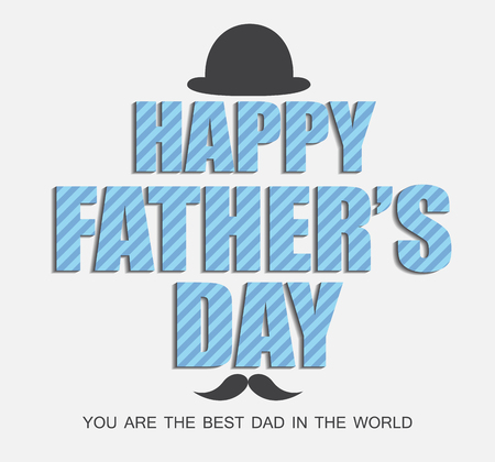 Happy Father's Day greeting card. Lettering background. Vector illustration. Eps 10のイラスト素材