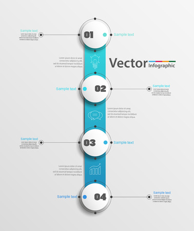 Abstract infographic template with four steps for success. Business circle template with options for diagram, workflow, timeline, web design. Vector EPS 10のイラスト素材