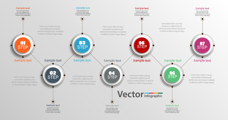 Vector circle infographic. Template for diagram, graph, presentation and chart. Business concept, parts, steps or processes. Eps 10のイラスト素材