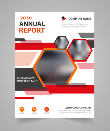 Business  annual report brochure flyer design templateのイラスト素材