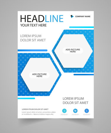 Brochure flyer design template. Leaflet cover presentation, book coverのイラスト素材