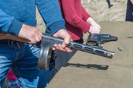 2018-04-30 The Samara Region. Training assembly of weapons for the reconstruction of the fighting of the Second World War.のeditorial素材