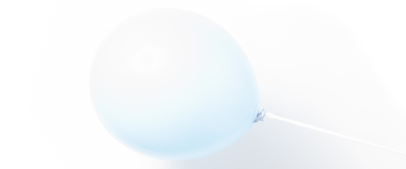 Blue balloon on white background with shadow. Strong lightの写真素材