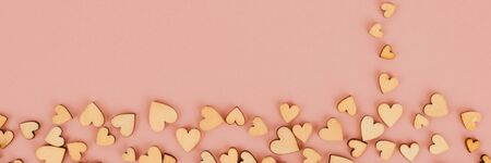 Valentine's heart background and free space for lettering. Color beige