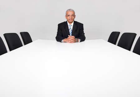 Businessman sitting aloneの写真素材