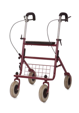 Walking aide trolley for seniors. Isolated on whiteの写真素材