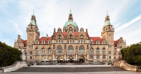 Neues Rathaus (New Town hall) in Hannover, Germany,,,のeditorial素材
