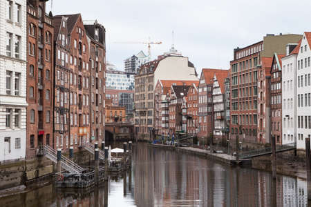 View of Speicherstadt Hamburg, Warehouse district, Germany,,の写真素材