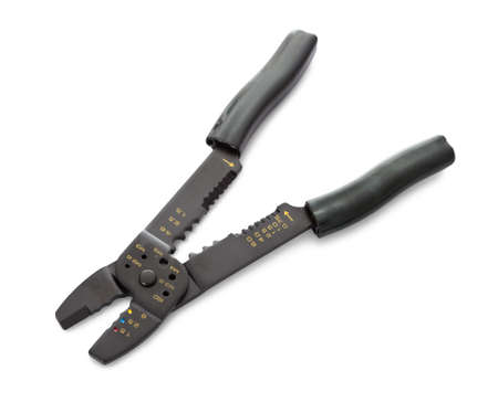Photo of wire stripper. Isolated on whiteの写真素材