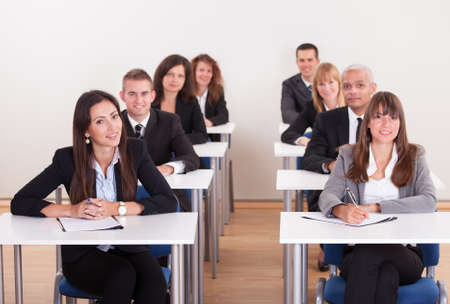 Portrait Of Business People At A Business School Portrait Of Business People At A Business School