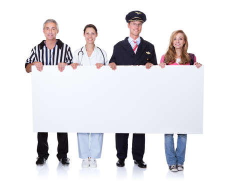 Diverse group of people from the community including professionals - pilot and doctorの写真素材