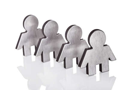 Photos of family figures isolated on white backgroundの写真素材