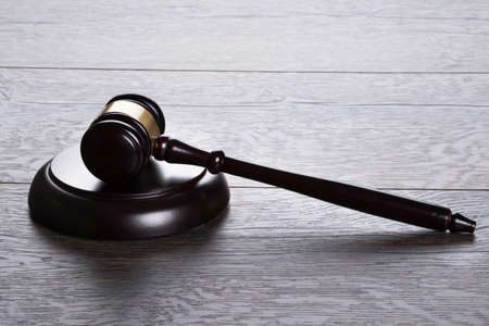 Gavel on the the table in law and justice conceptの写真素材