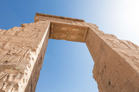 Entrance Of Dendera Temple Near The Kane Town In Egyptの写真素材