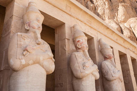 Statues At Deir-al-bahari Temple, Luxor, Egypt