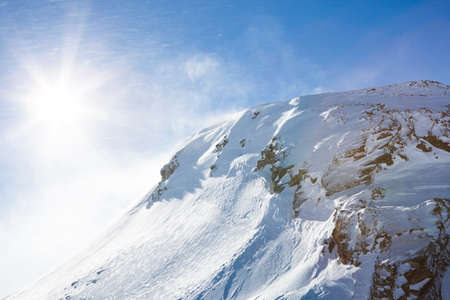Sunshine Over The Oetztal Alps; Tirol; Austriaの写真素材