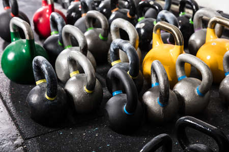 Different Sizes Of Kettle Bell In The Gym