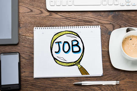 Job Search And Hiring Concept In Notepadの写真素材