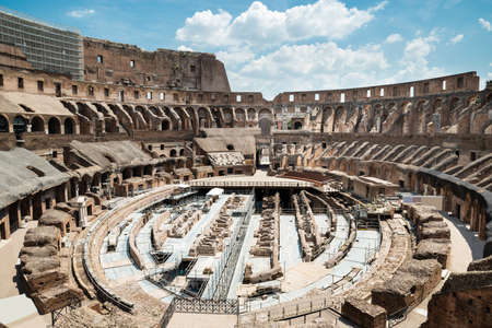Colosseum Interior On A Sunny Summer Day In Rome, Italy