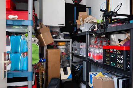 Cluttered Storage Room With Too Much Stuffの写真素材